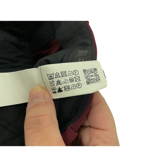 Zara ZW Womens Pants Large L red Burgundy High Waist Straight Leg 2244/119 NWT - Picture 12 of 15